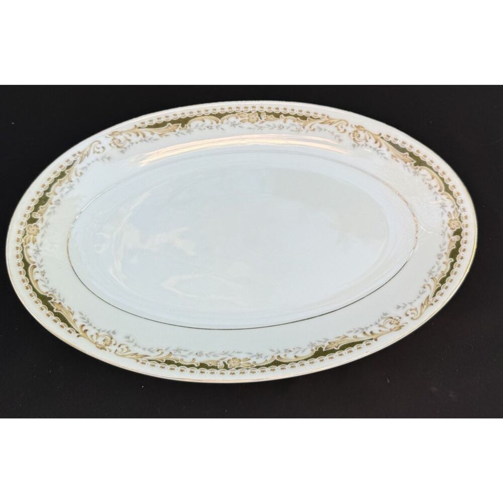 Queen Anne Signature Collection 10” Serving Platter Tan Scroll Replacement -C21